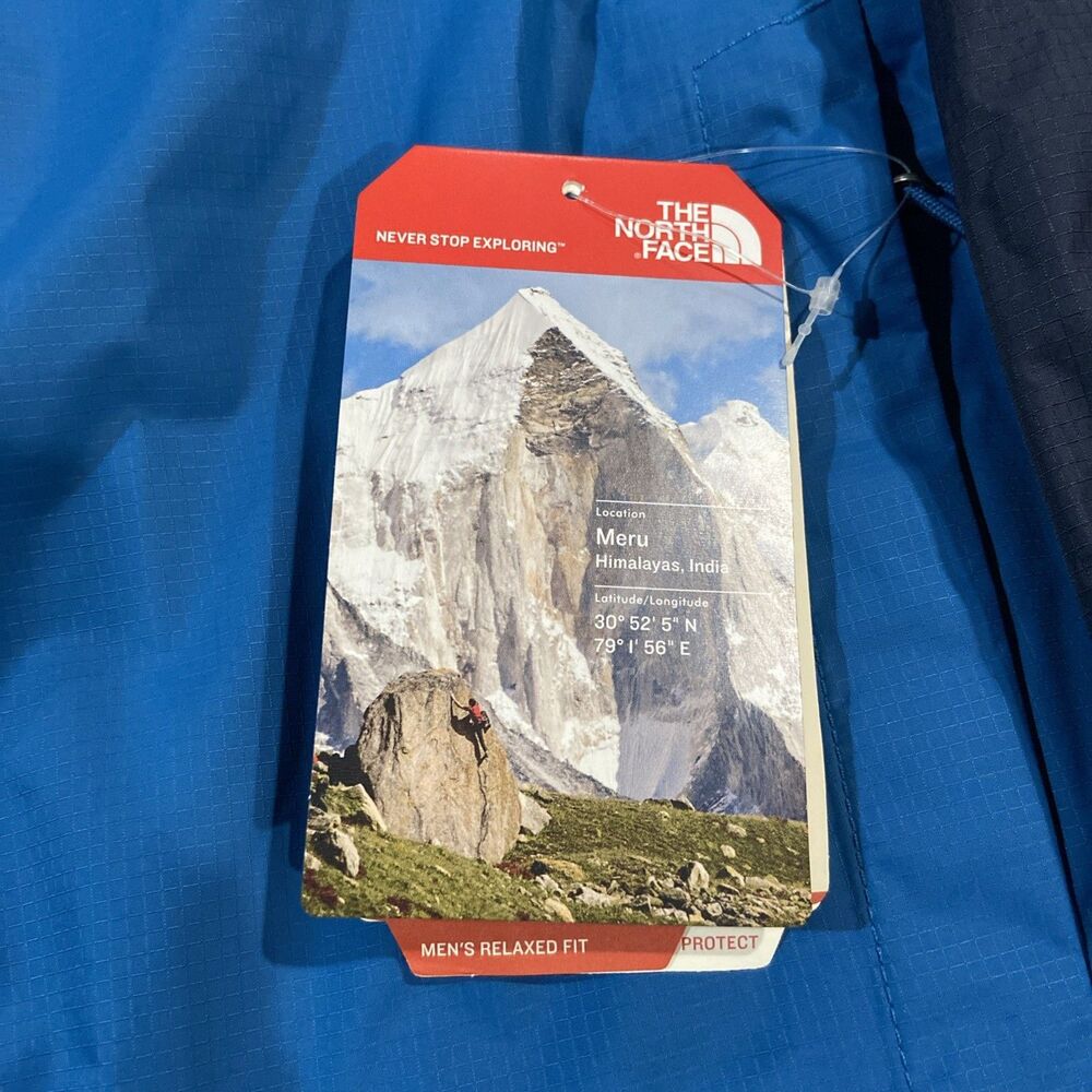 The North Face Venture Jacket Men's Small Blue Hooded Windbreaker New - Picture 3 of 10
